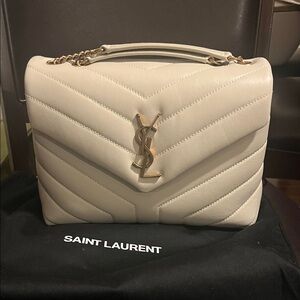 Saint Laurent Y Quilted Small Lou Lou Bag